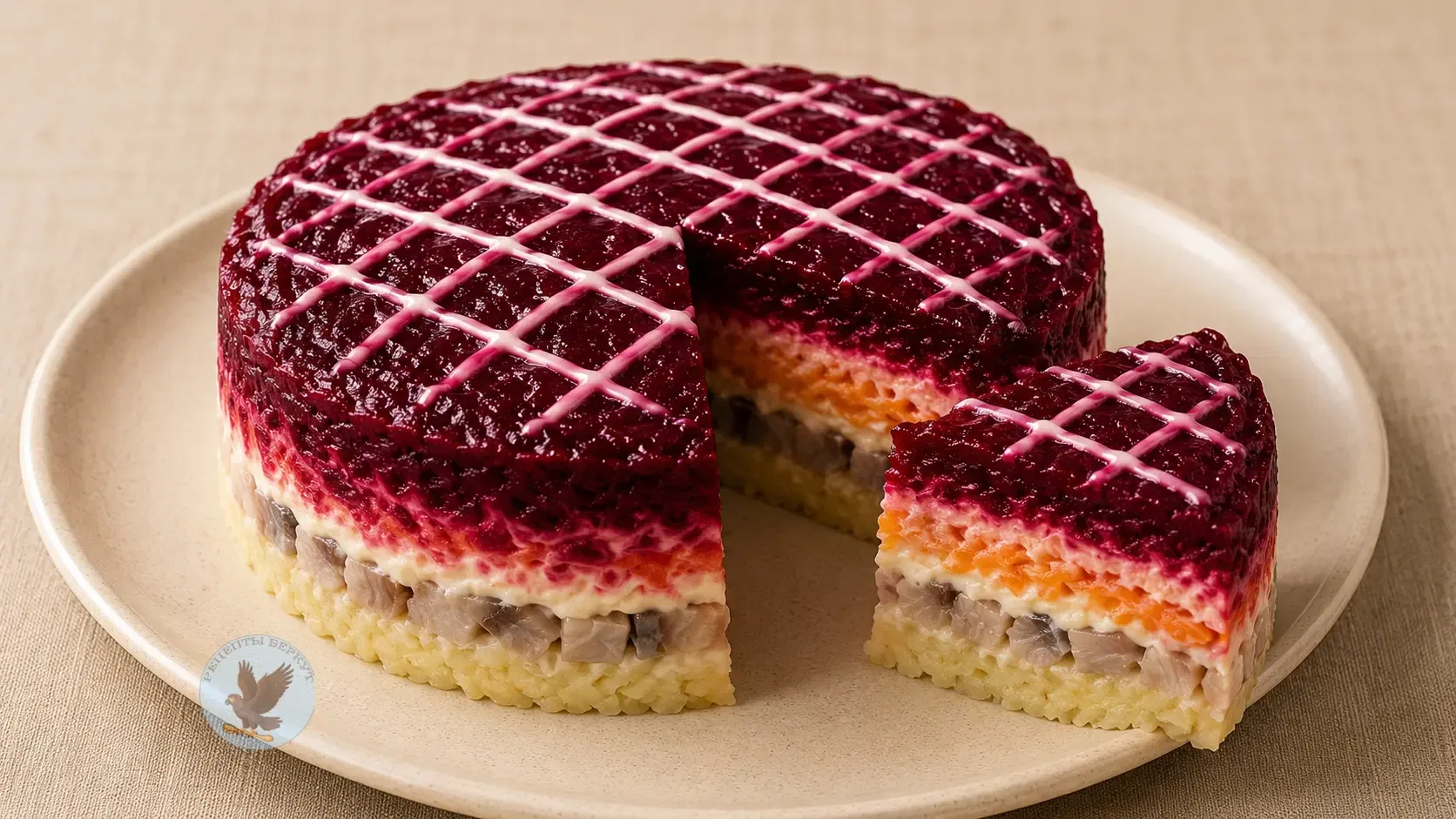 Селедка под шубой без яиц