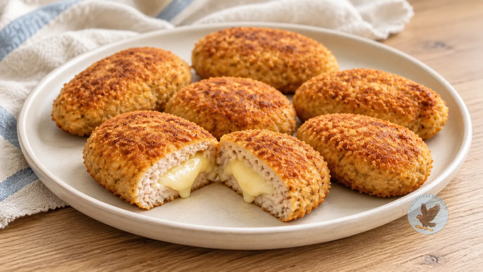 Куриные котлеты с сыром на сковороде